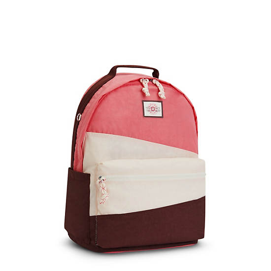 Sac Ordinateur Portable Kipling Damien Large Backpack Rose | FR 1583QM